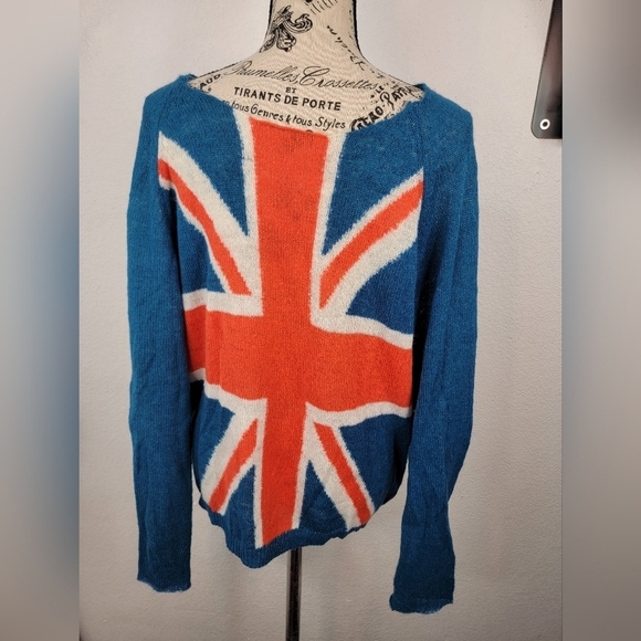 Wildfox Couture Gold Label Top XS British England Flag Save Queen Punk - Picture 6 of 9